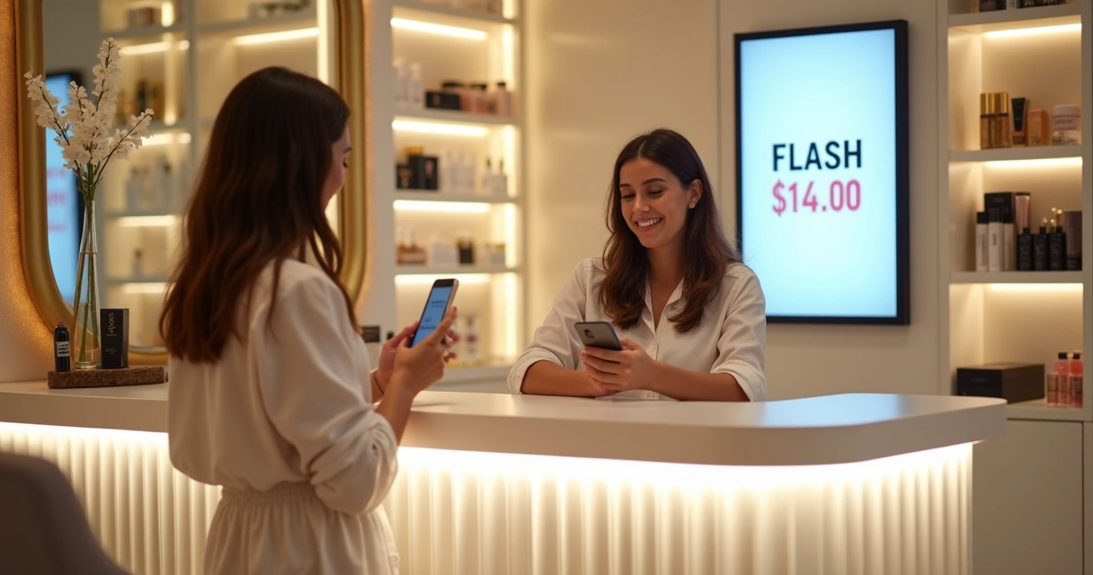 Promoção dinâmica automatizada para salão de beleza 