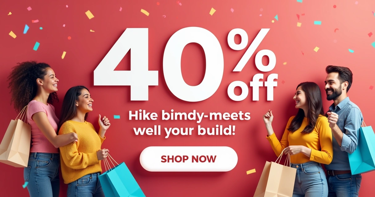 Anúncio de promoção especial para loja no Facebook. 