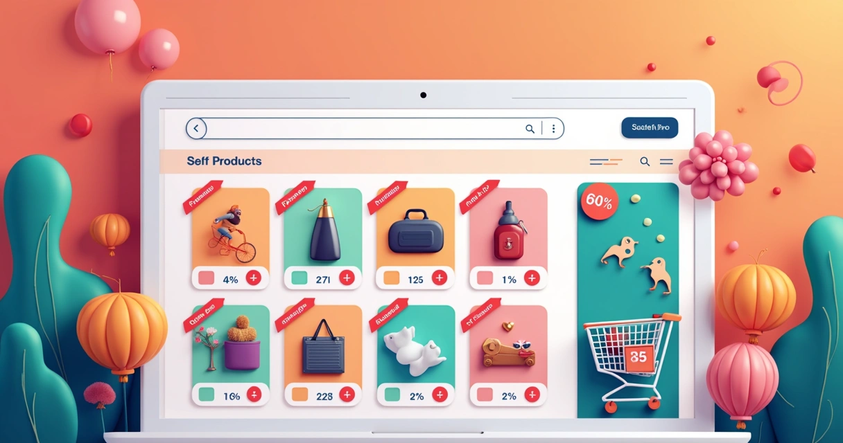 Produtos em promoção sendo destacados em marketplace