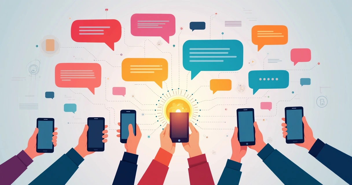 Prompt coloridos conectando usuários e inteligência artificial 