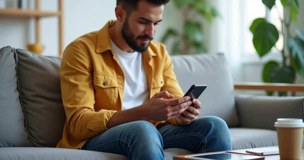 Pessoa utilizando aplicativo de saúde no smartphone com prontuário digital visível 