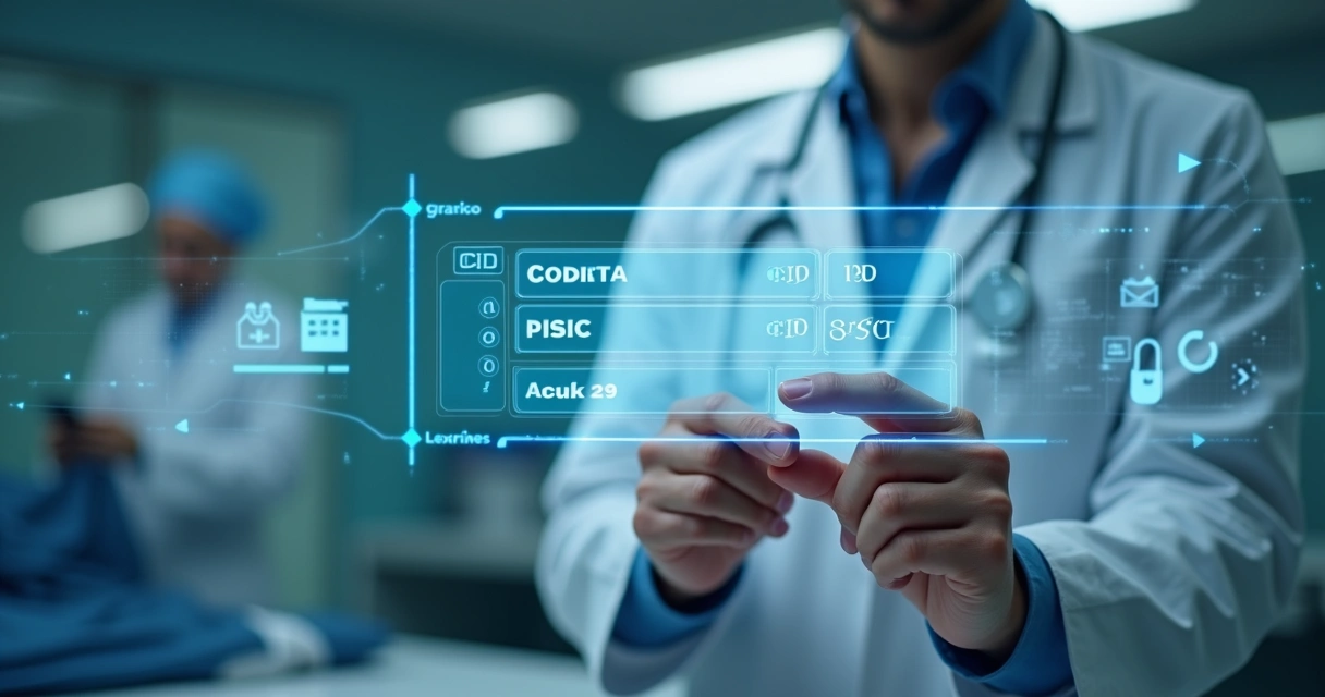 Tela de prontuário eletrônico preenchido com códigos de diagnóstico 