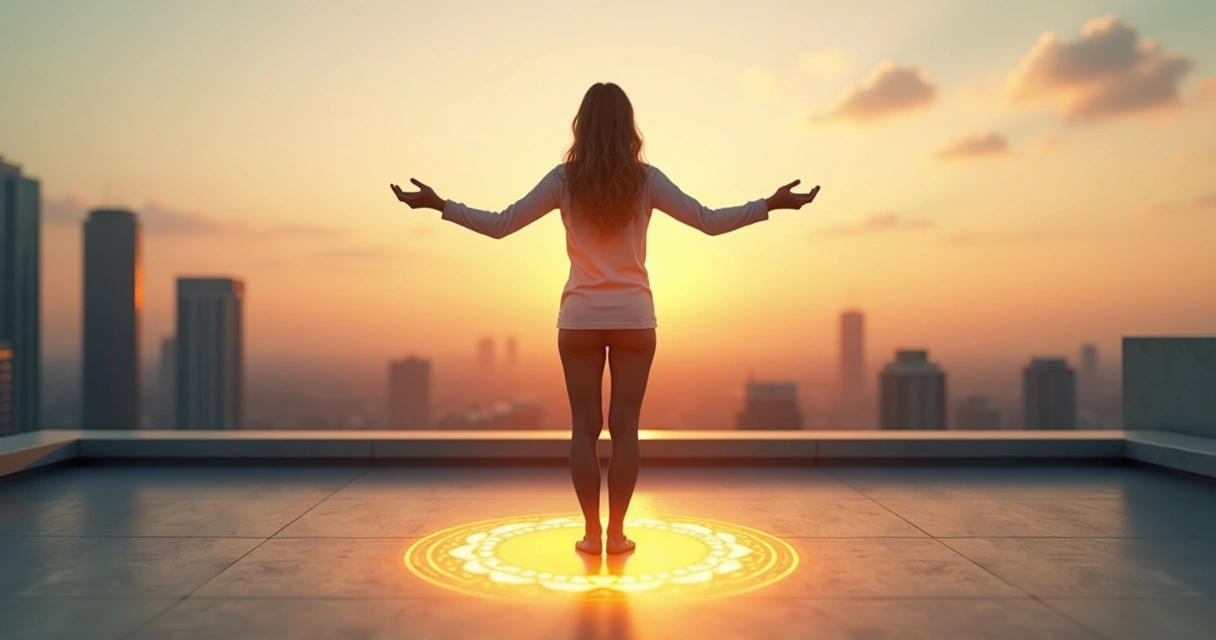 Persona en equilibrio entre propósito interior y resultados externos 