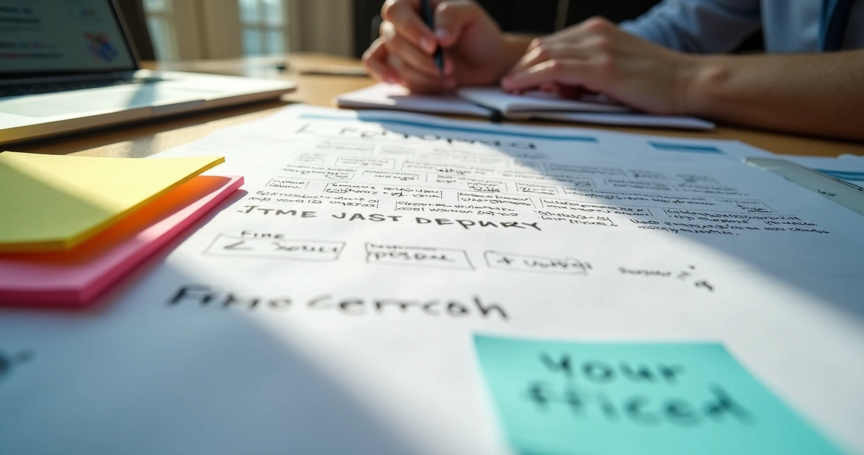 Proposta comercial impressa com anotações à mão 