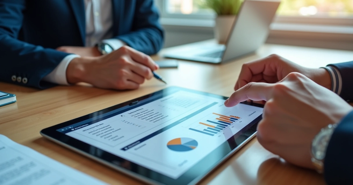 Exemplo de proposta digital personalizada com elementos interativos em tela 