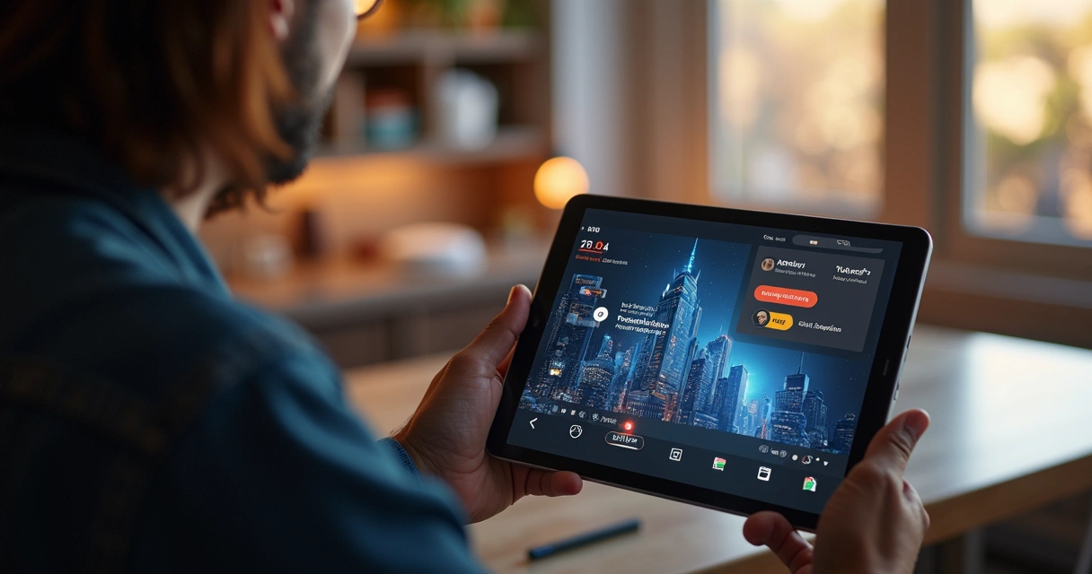 Proposta comercial digital apresentada em tablet 