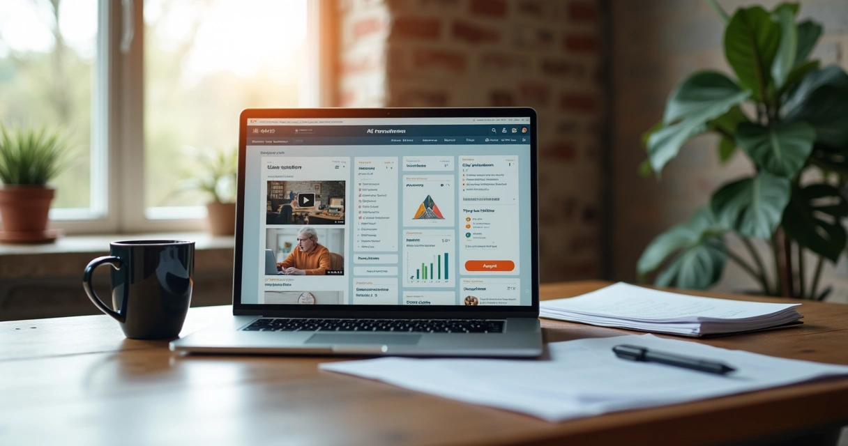 Proposta digital interativa aberta em notebook 