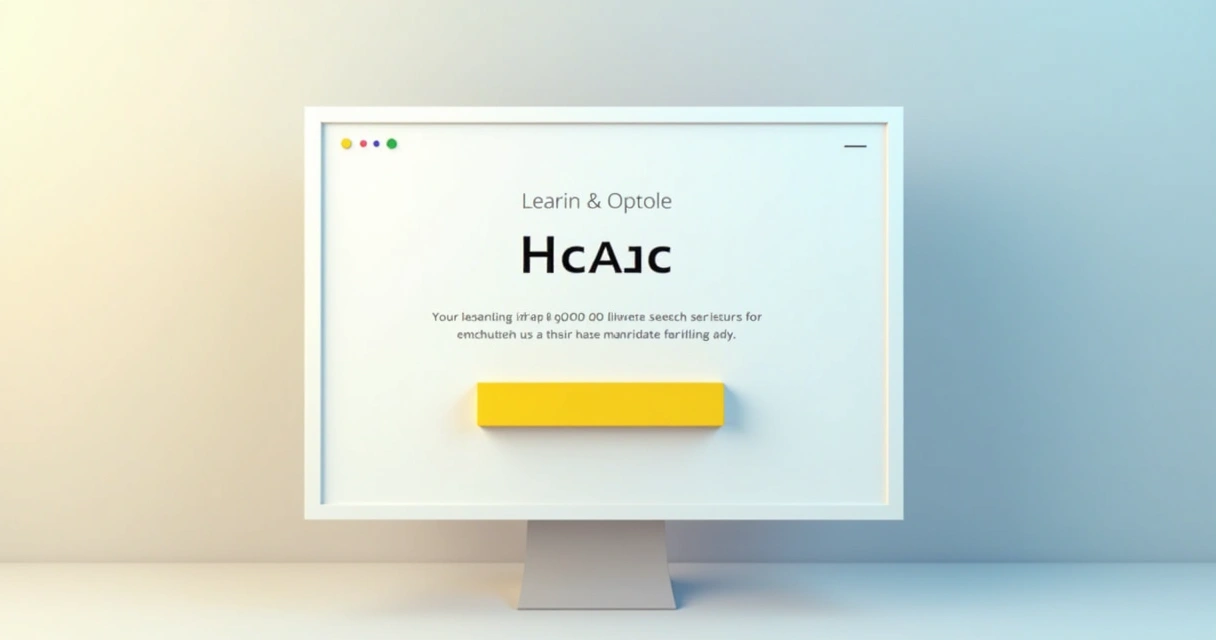 Tela inicial de landing page com frase de impacto e botão de ação