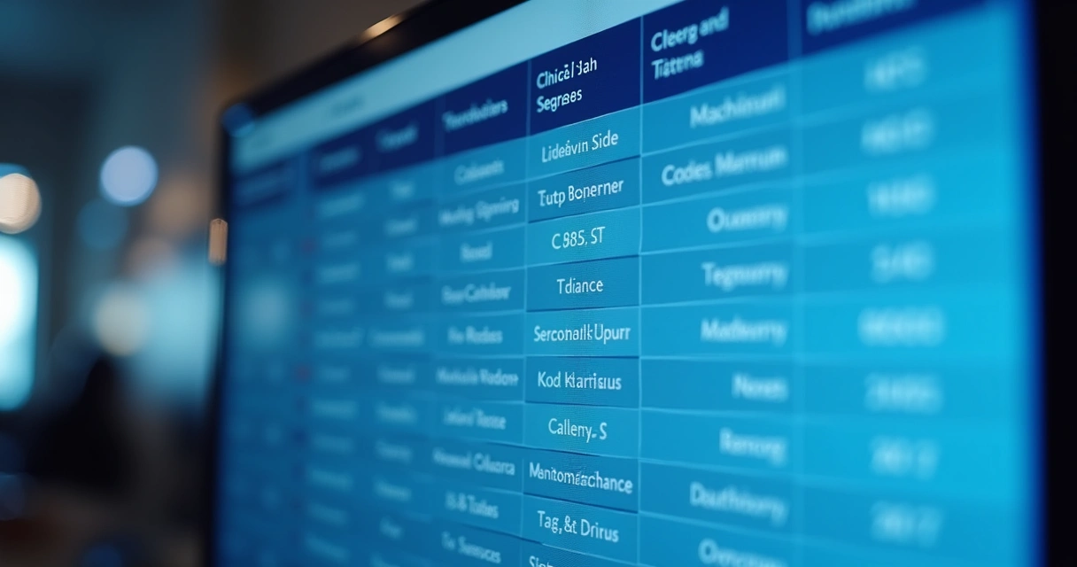 Painel digital exibindo filtros avançados para segmentar empresas B2B 