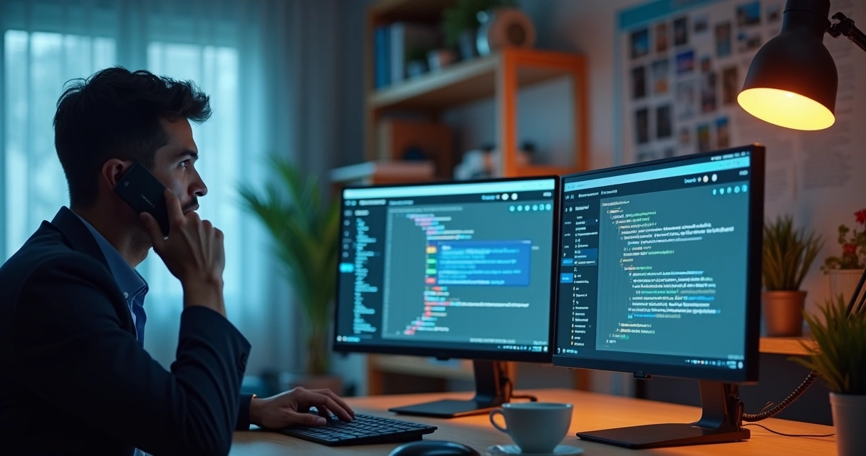 Profissional enviando propostas por WhatsApp, e-mail e telefone ao mesmo tempo 