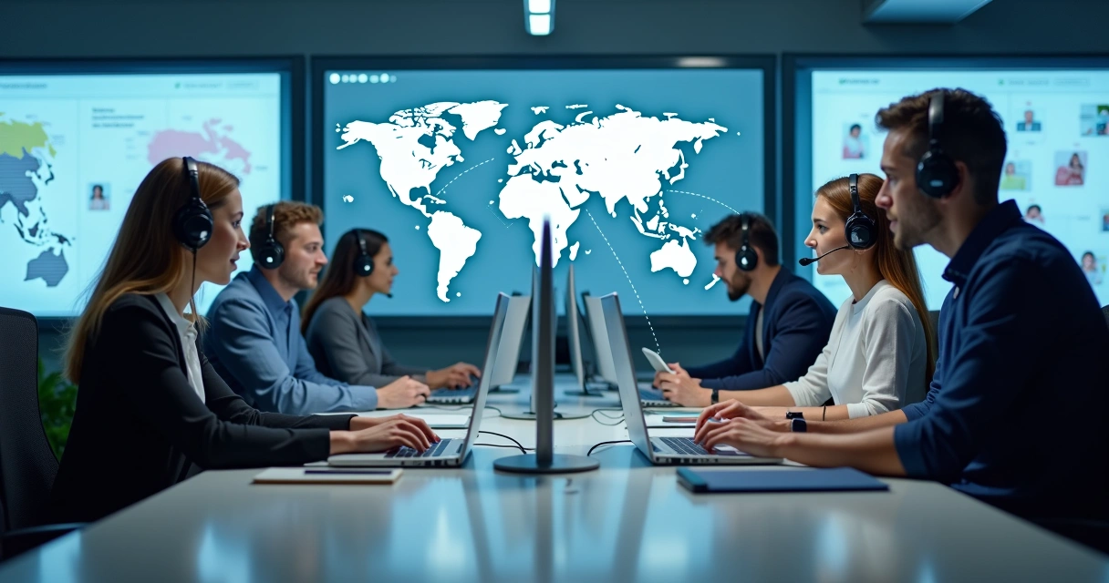 Equipe prospectando leads em diferentes canais