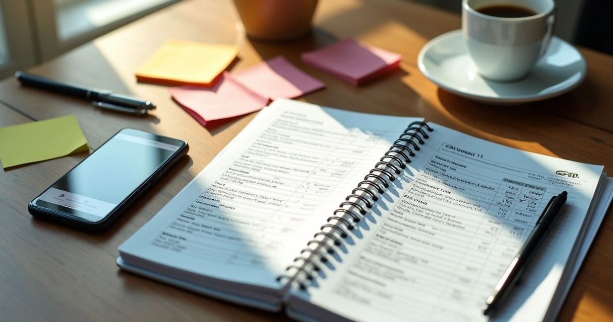 Planilha com lista de leads exibida na tela do notebook e celular sobre uma mesa de trabalho 