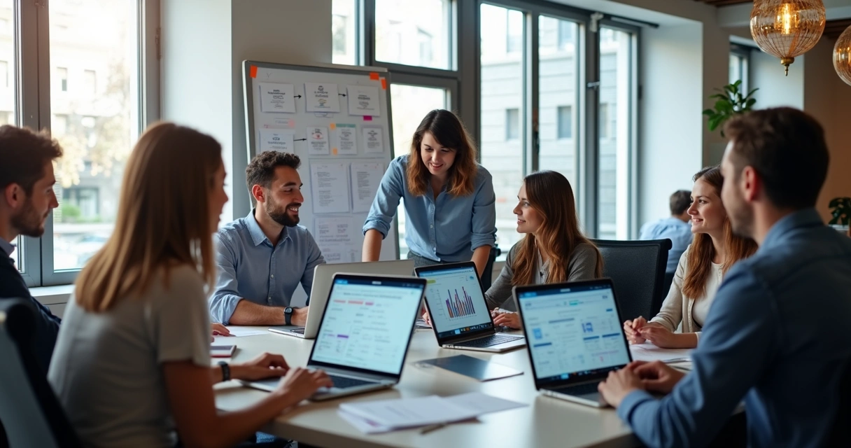 Profissionais trabalhando em prospecção e análise de dados no LinkedIn 