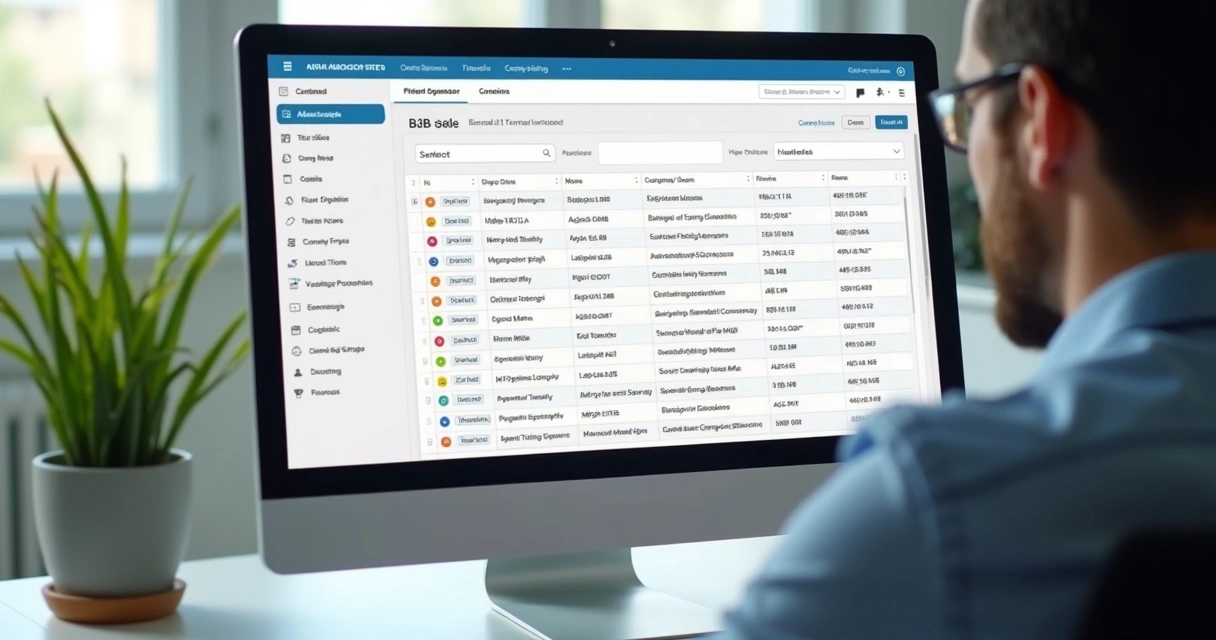 Usuário filtrando leads qualificados na plataforma 