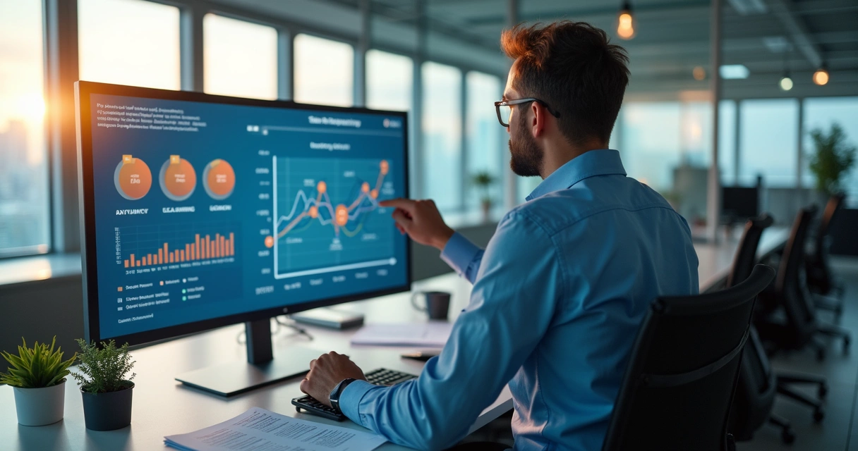 Listas Compradas: Exemplos Práticos e Vale a Pena Usar? 3 Representante comercial analisando tela com filtros de leads