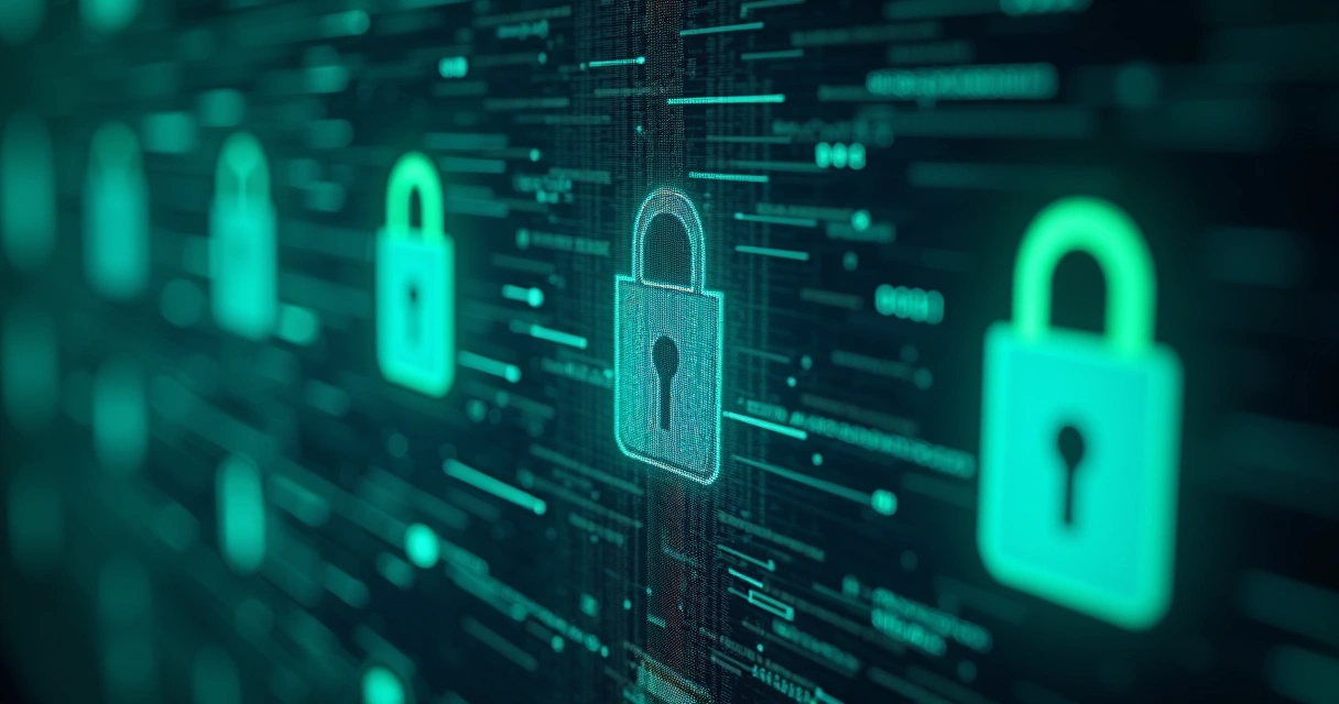 Painel digital mostrando criptografia de backups 