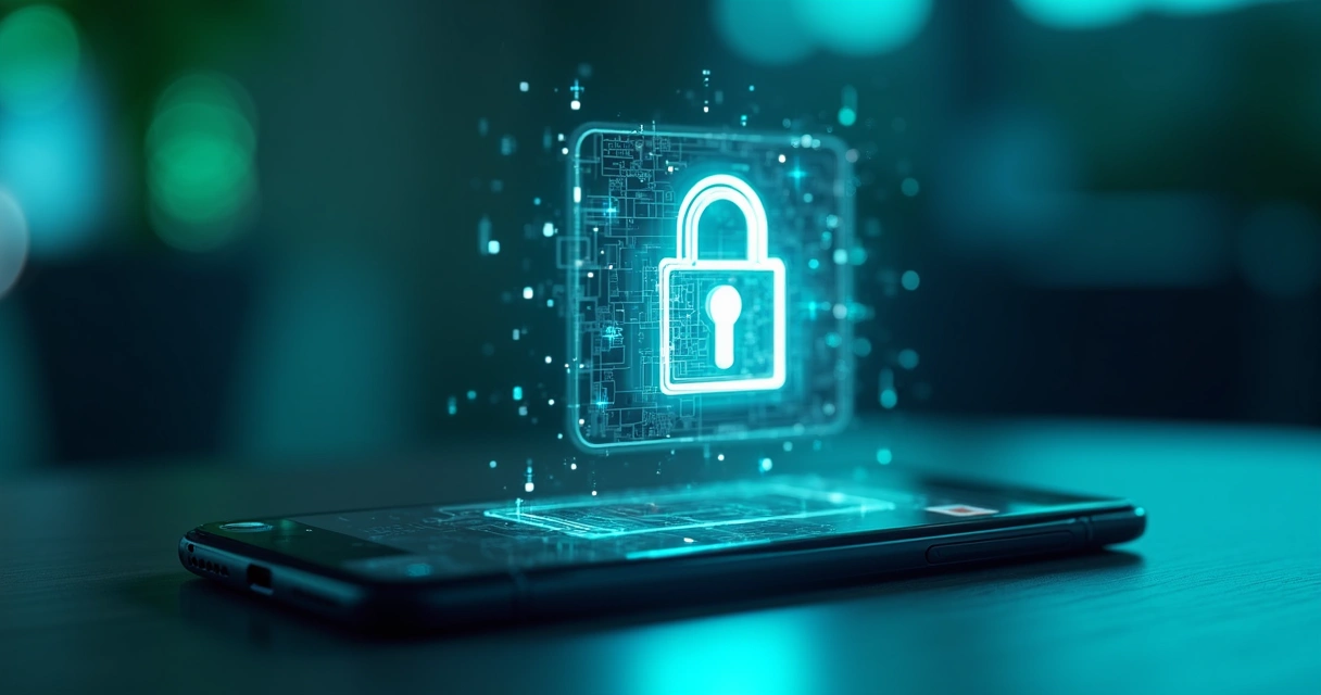 Proteção de dados em chave Pix com smartphone e cadeado digital 