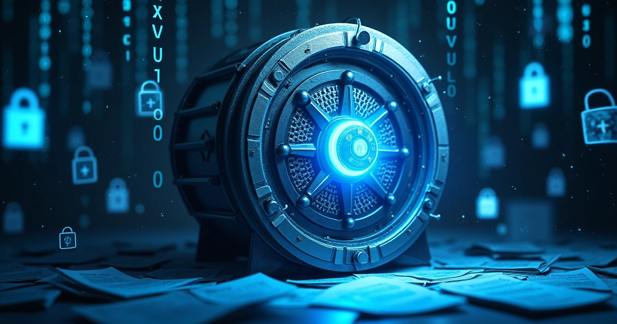 Representação simbólica da proteção de dados em fintech 
