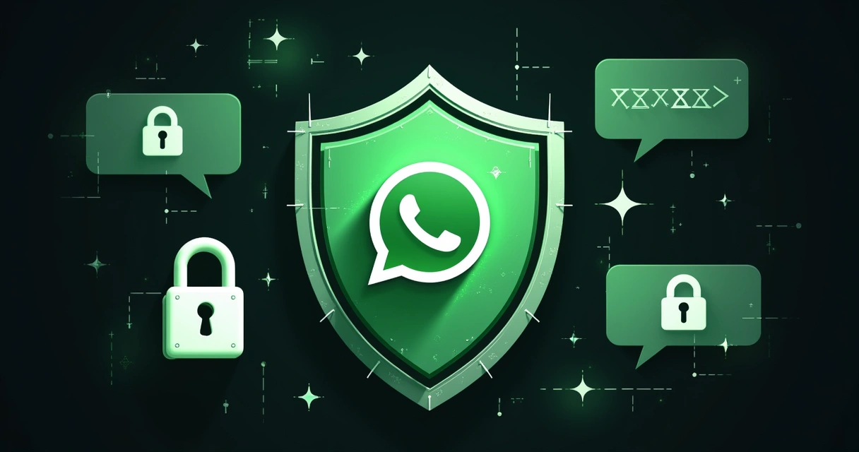 Ícones relacionados à segurança e privacidade de dados no WhatsApp 