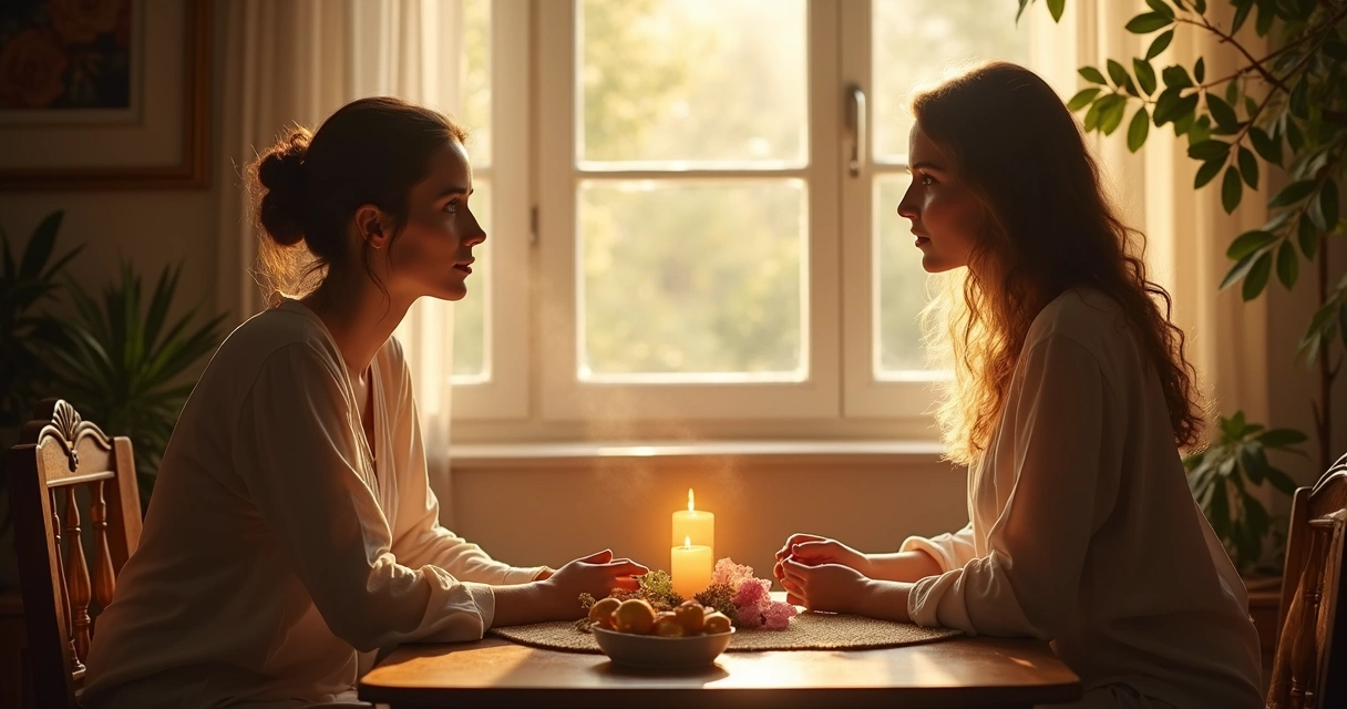 Consulta espiritual feminina com energia protegida. 