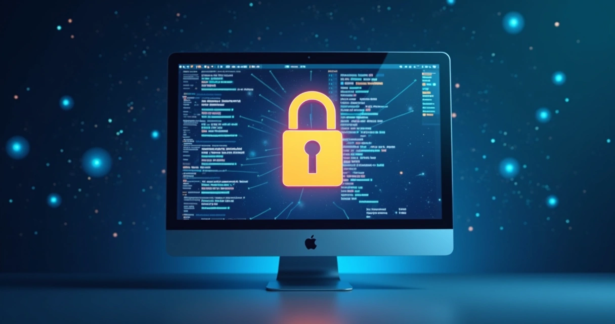 Uma tela de computador com cadeado simbolizando proteção de dados