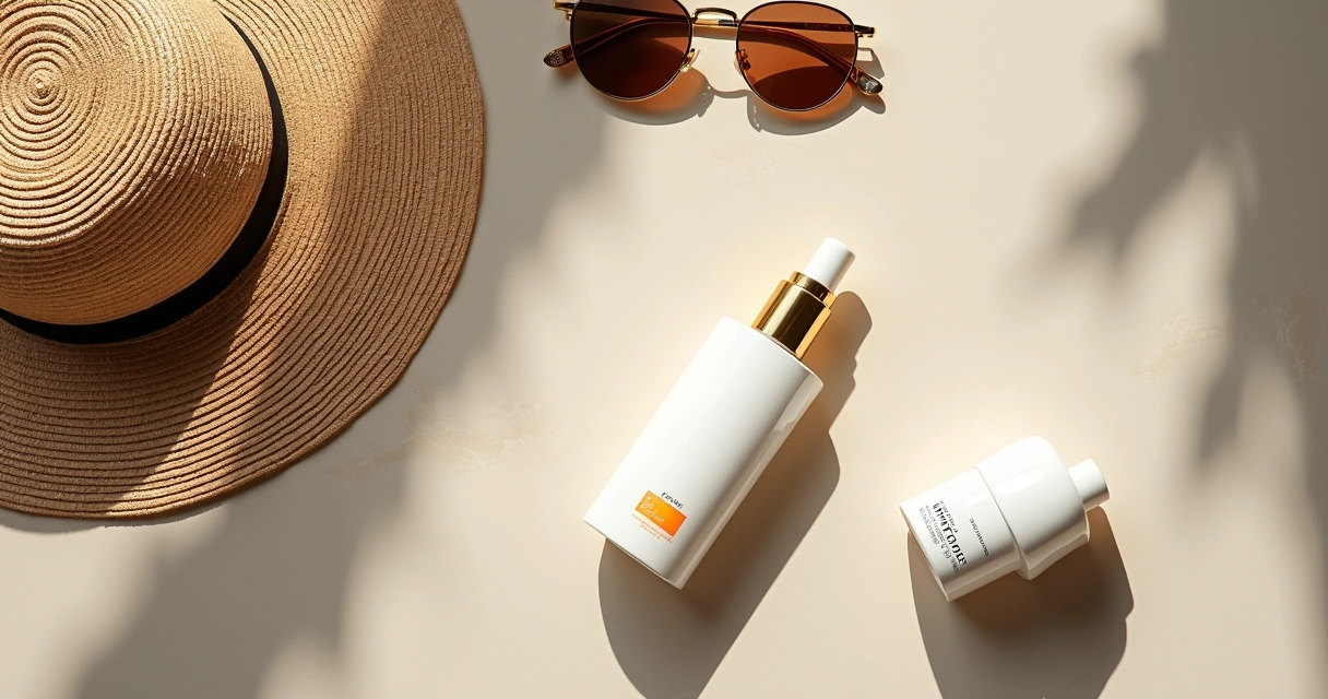 Protetor solar e chapéu para proteção facial diária