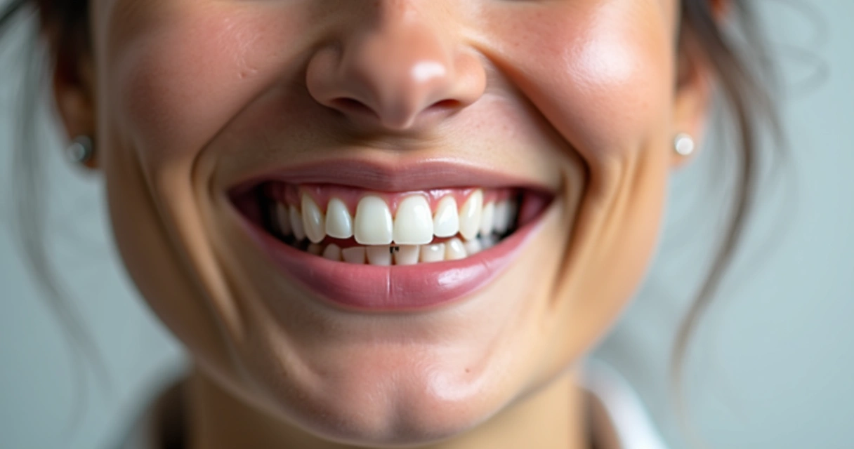 Prótese dentária fixa sobre implantes em boca sorrindo 