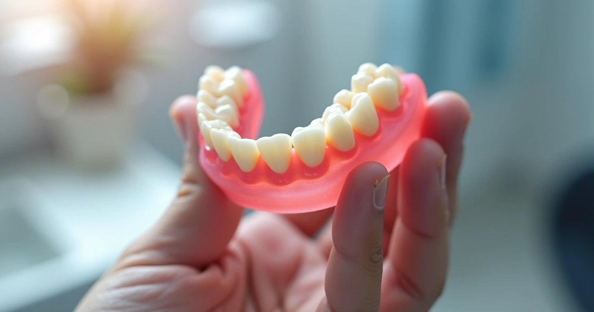 Prótese removível flexível sem grampos metálicos aparentes