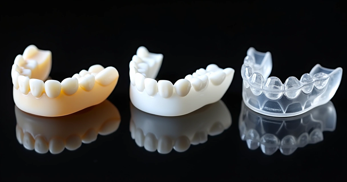 Exemplo de próteses protocolo em resina, porcelana e zircônia 