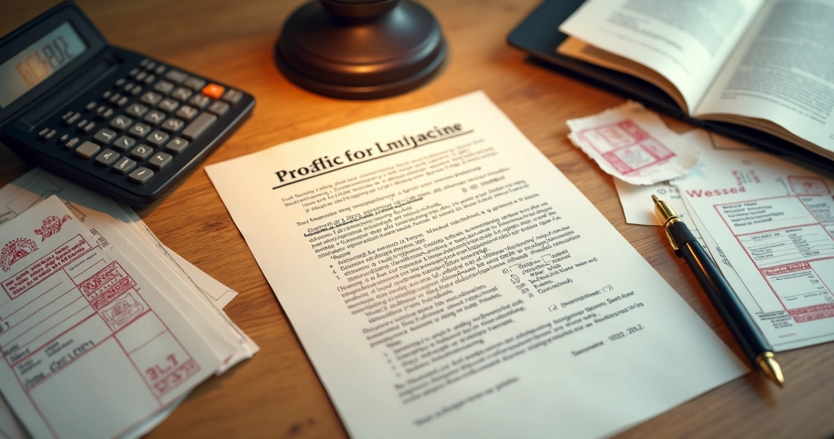 Documento de protesto em cartório ao lado de contas vencidas. 