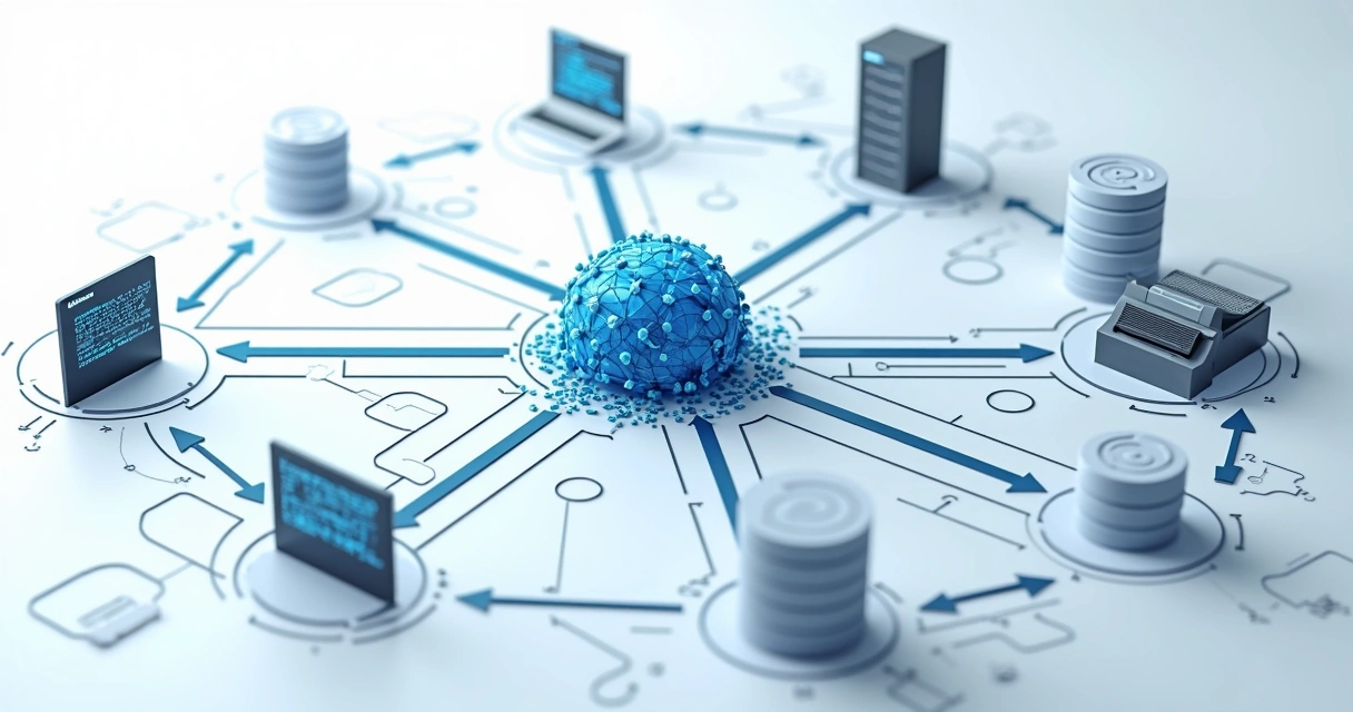 Fluxo de integração entre IA, MCP e um banco de dados 