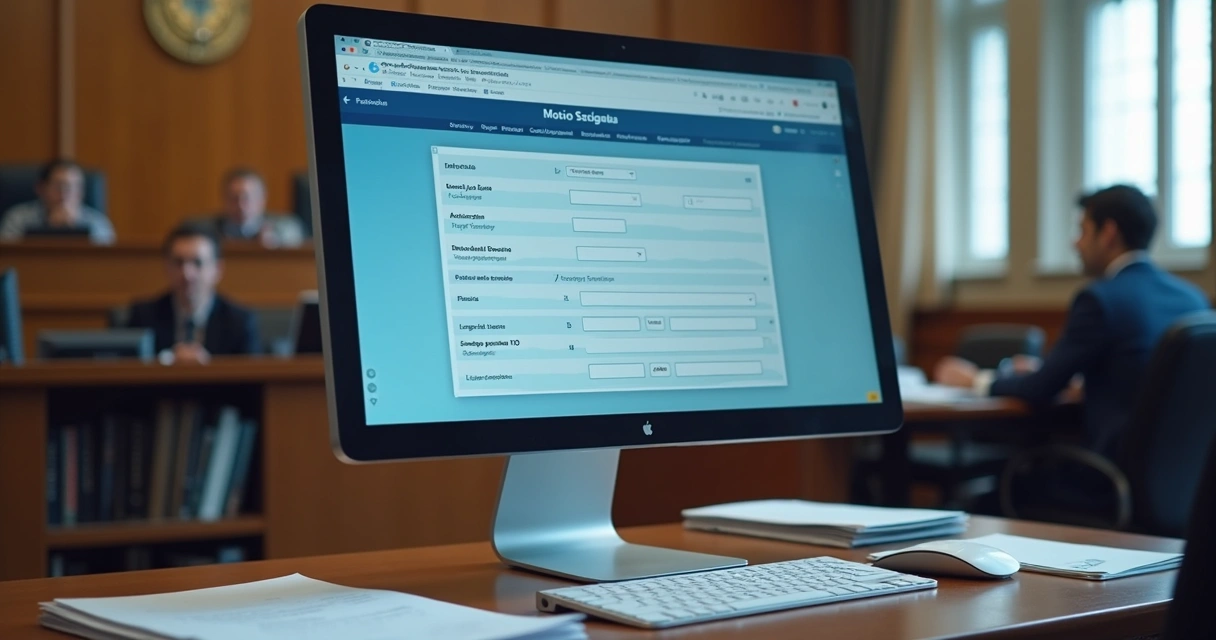 Tela de protocolo digital de moção em câmara municipal