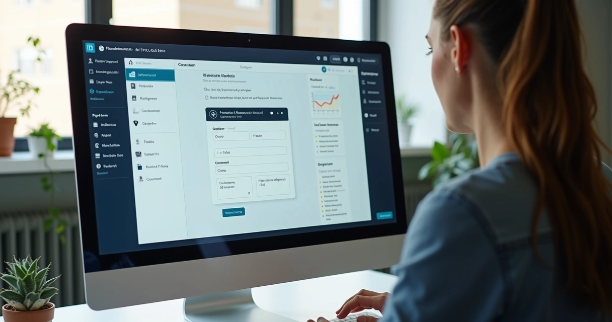 Protótipo digital sendo criado em tela por IA com base em texto digitado por usuária