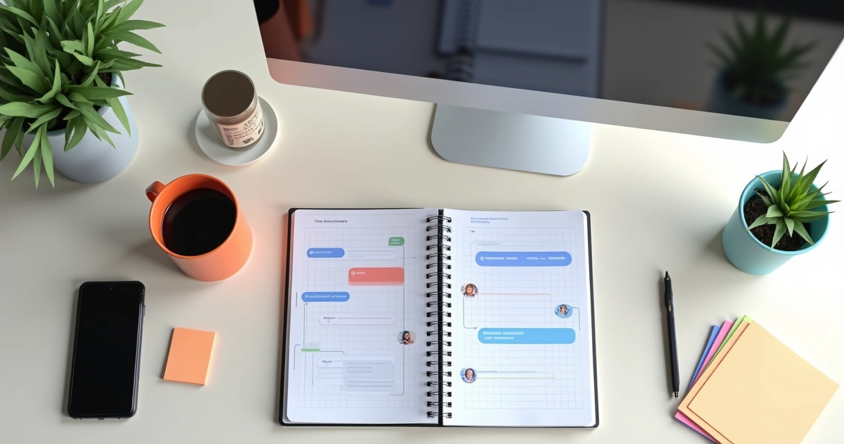 Protótipo de um chatbot simples numa tela de computador