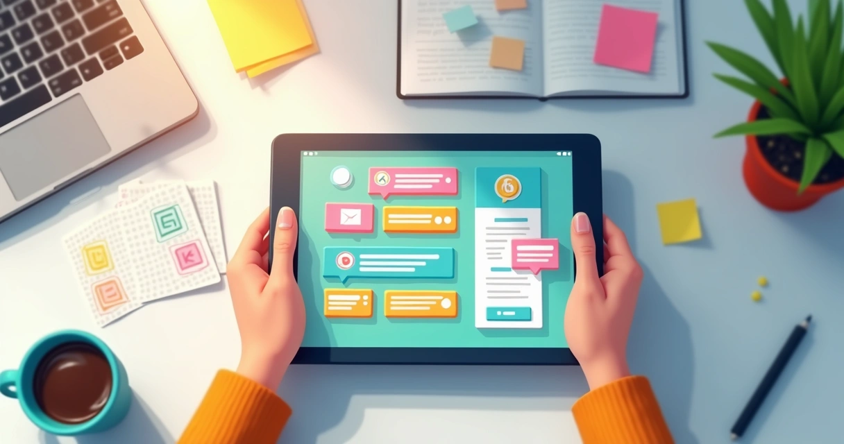Prototipo digital de aplicativo sendo testado em tablet