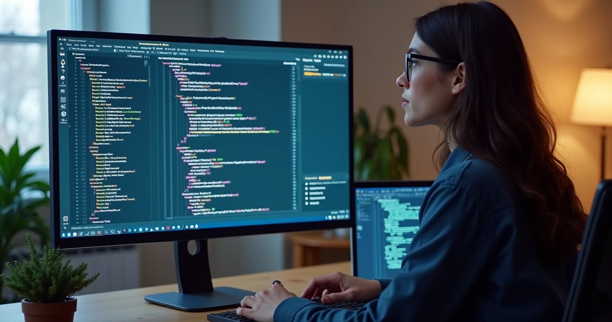 Protótipo de software sendo criado por IA e humano 