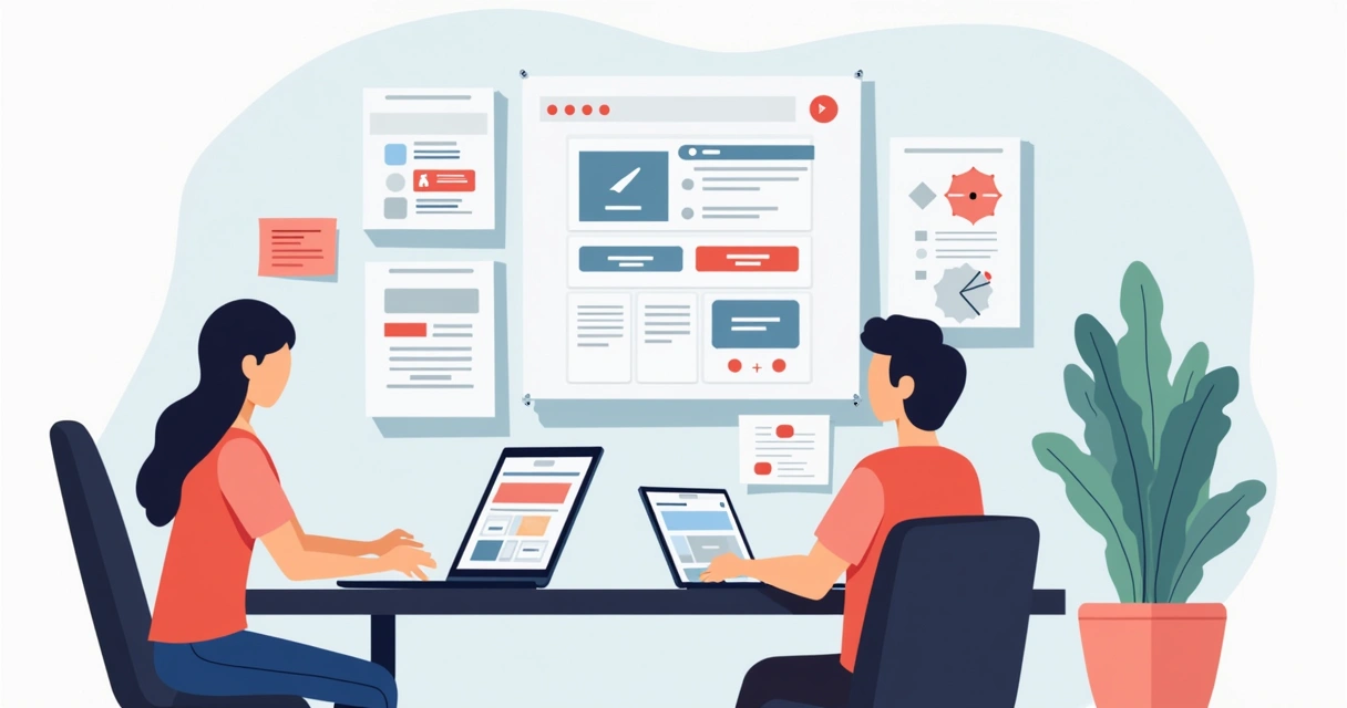 Protótipo de painel SaaS sendo criado em laptop