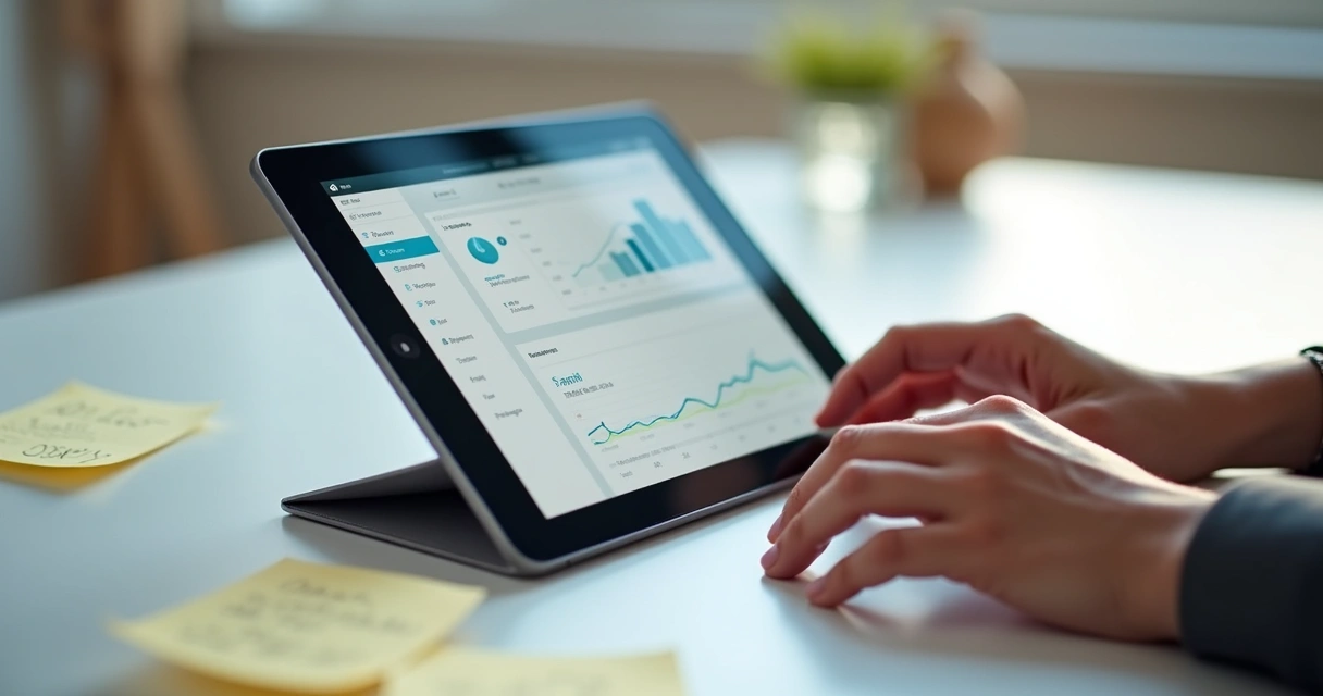 Protótipo SaaS apresentado em uma tela digital 