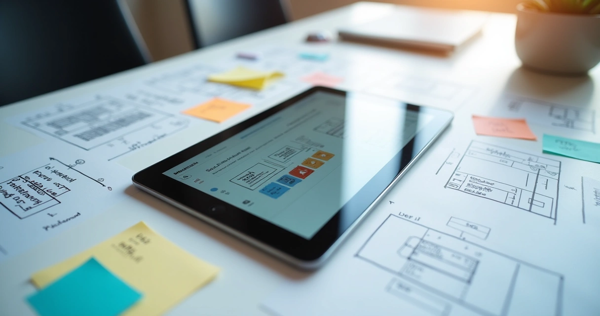 Protótipo de tela de aplicativo ajustado para empresa 