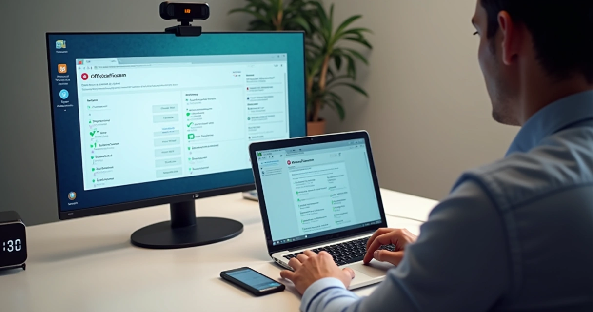 Sala de exame online com monitoramento de candidato para certificação NSE4 