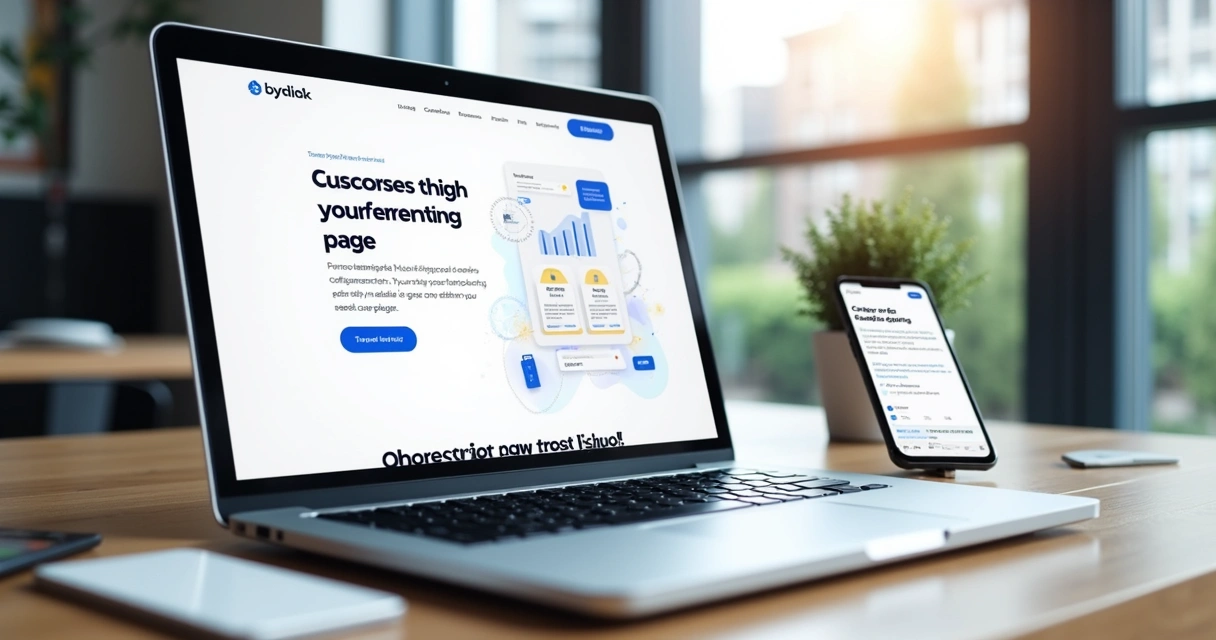 Seção de landing page com depoimentos e botão de chamada para ação 