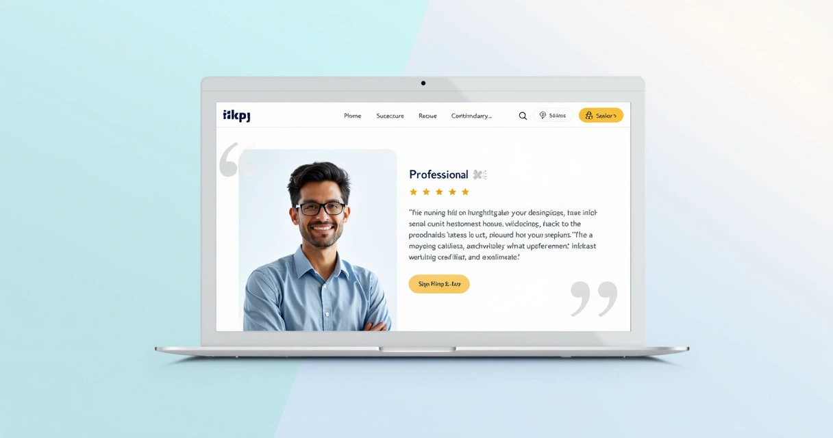 Depoimento de cliente exibido em landing page 
