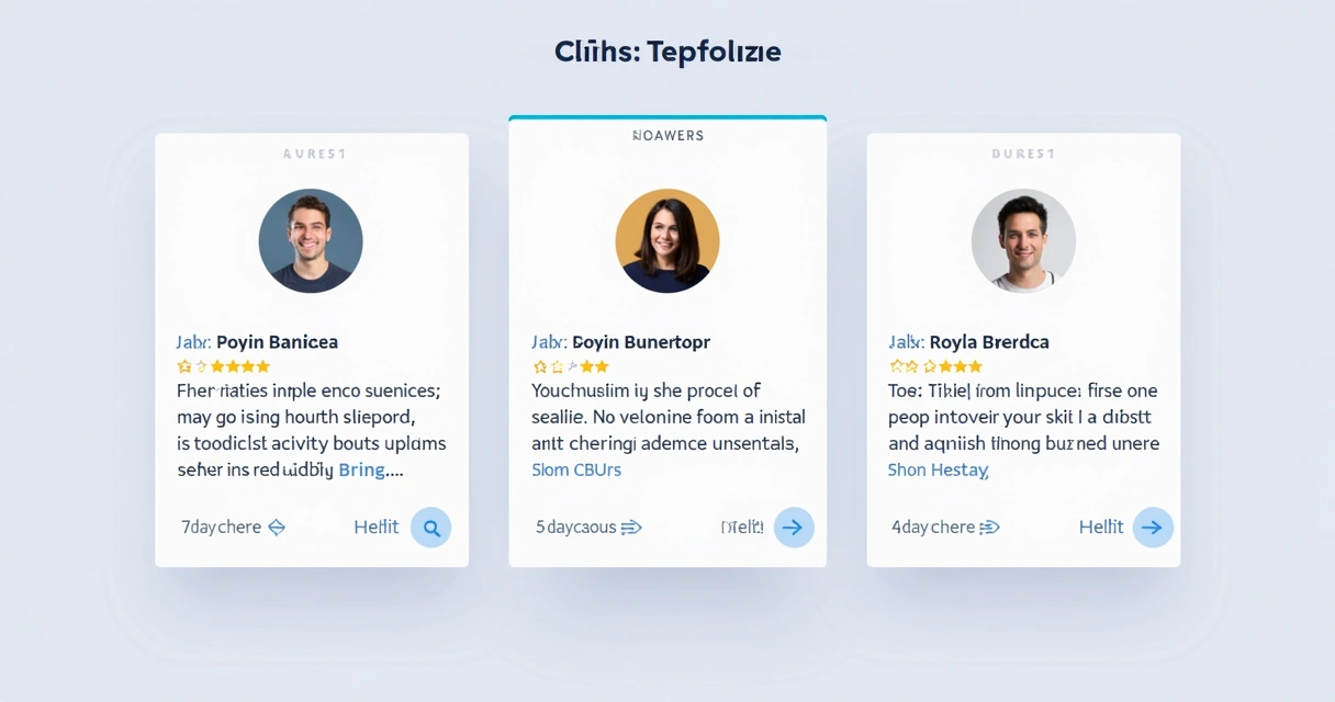 Depoimentos de clientes em destaque na página