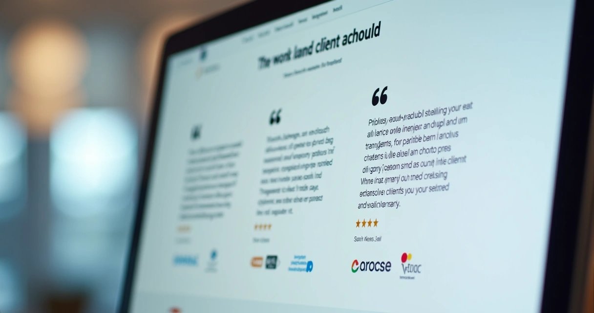 Sessão de depoimentos de clientes em uma página de conversão 