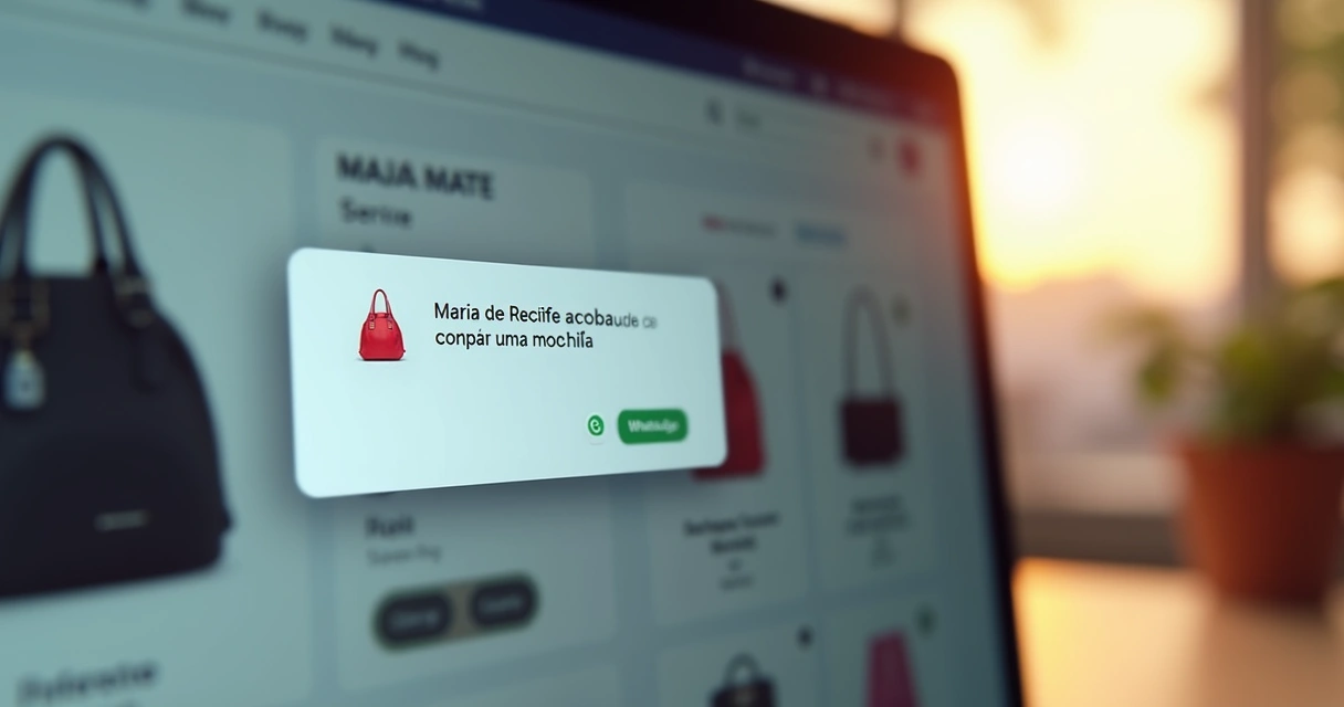 Pop-up de prova social em loja virtual 