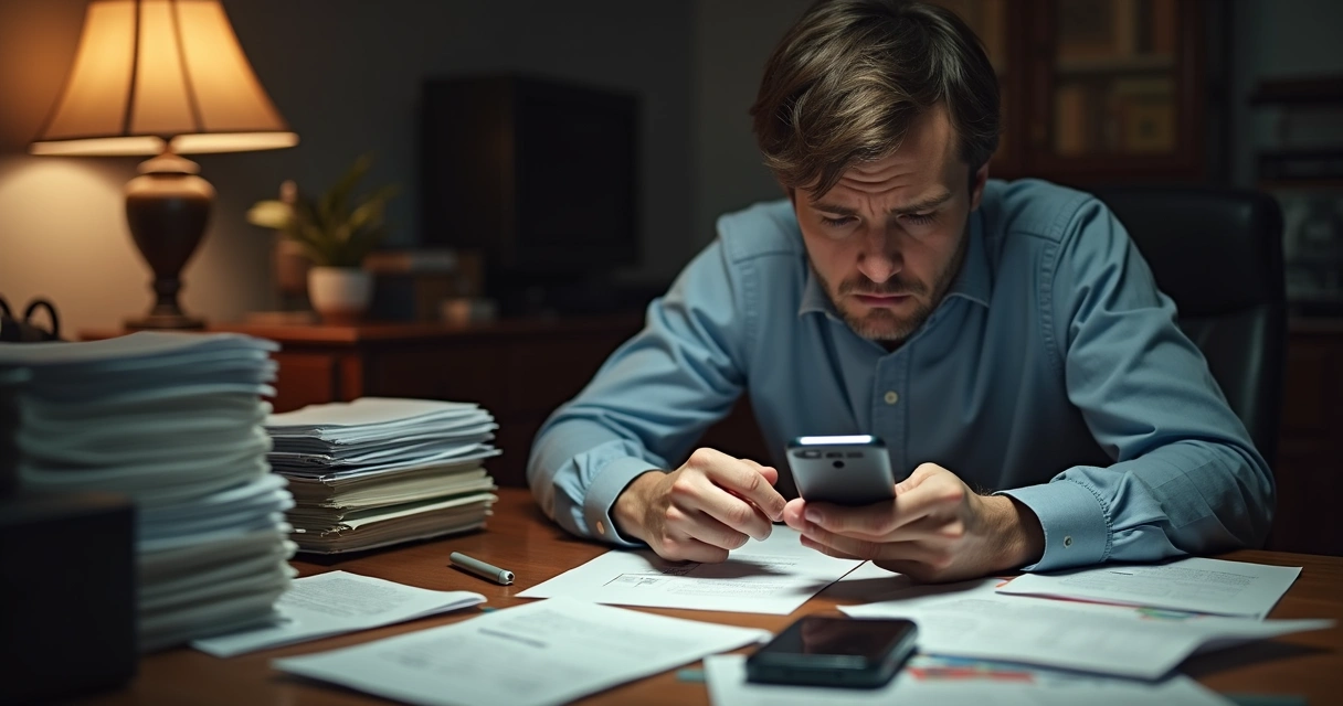 Trabalhador reunindo documentos e prints para comprovar irregularidades trabalhistas 