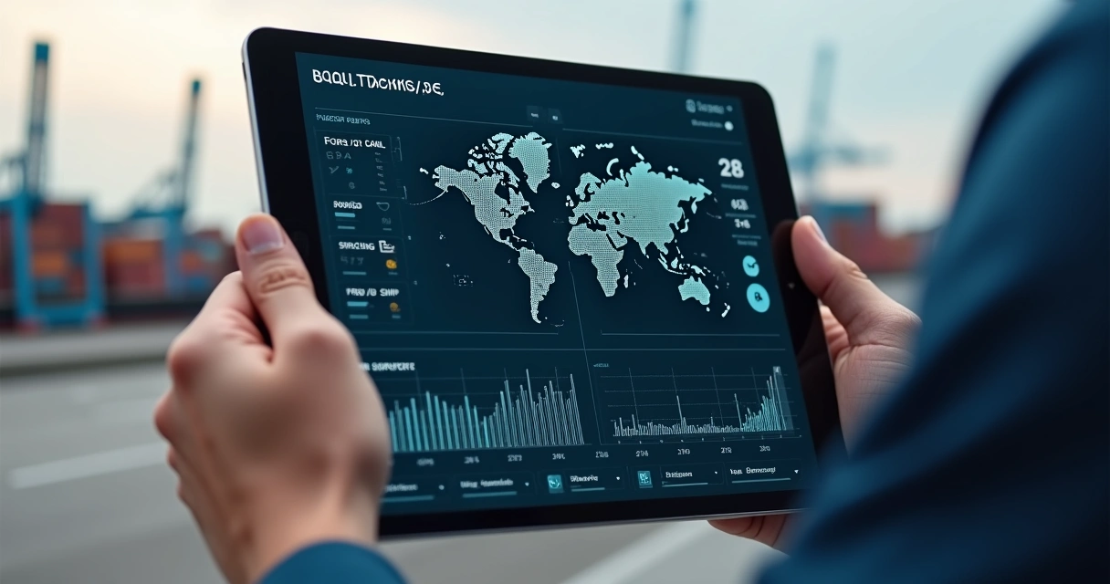 Digital display tracking maritime supply chain for provisions 