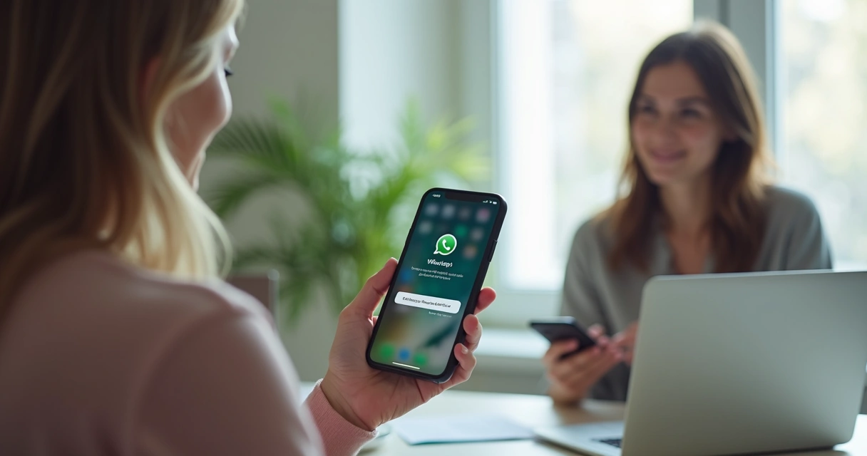 Psicólogo usando celular para enviar mensagem de confirmação