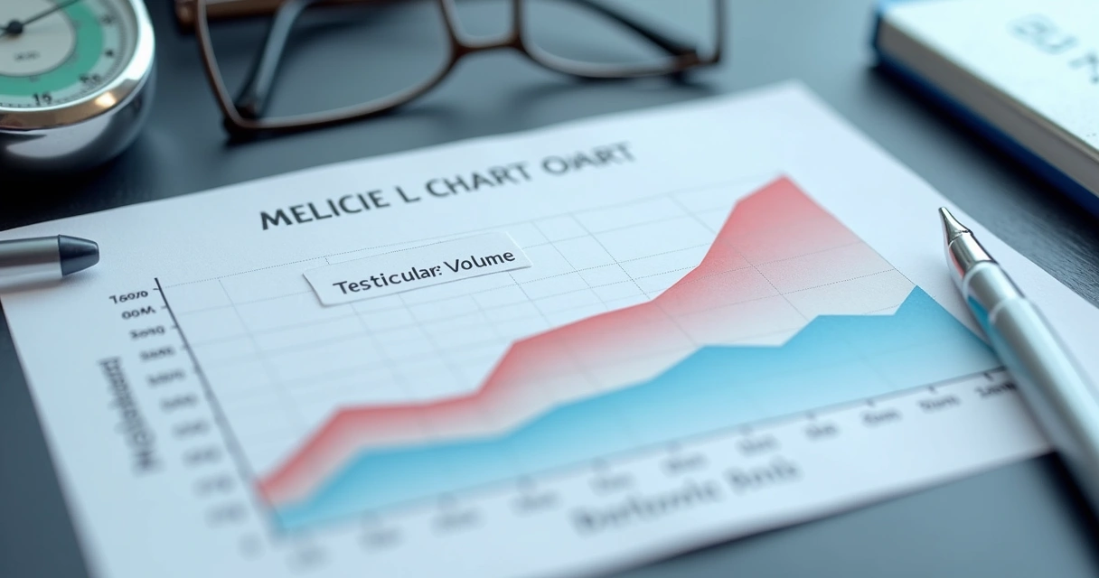 Gráfico mostrando desenvolvimento puberal tardio ao longo do tempo.