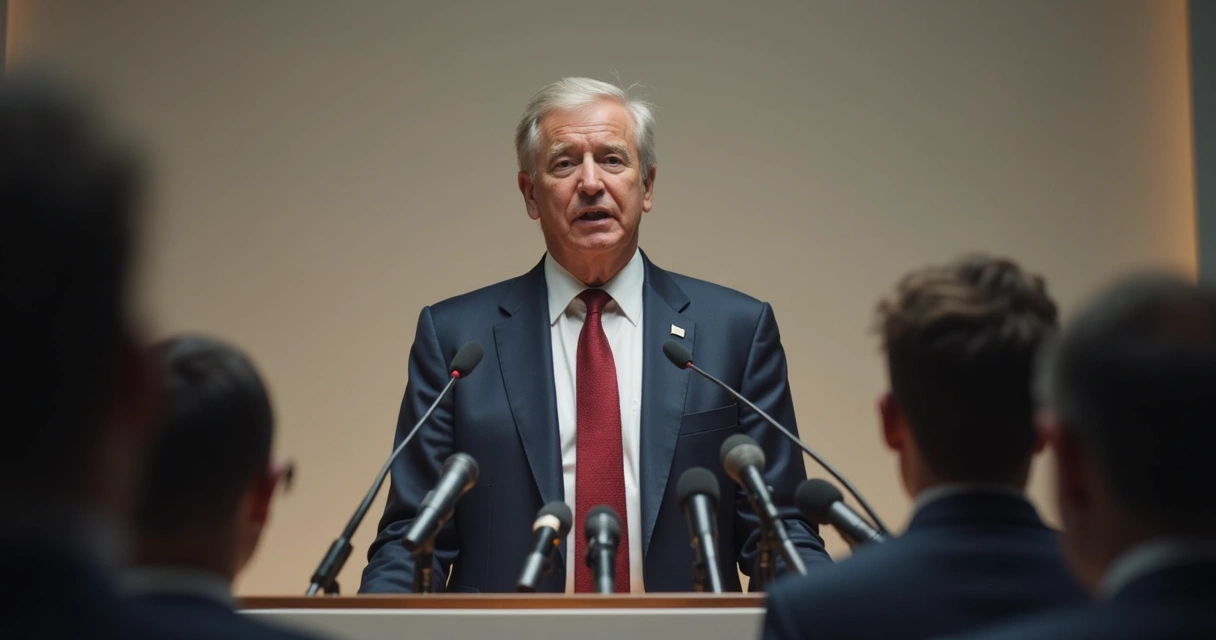 Company leader giving a sincere public apology at a press conference